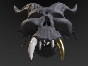 evil skull Modèle 3D