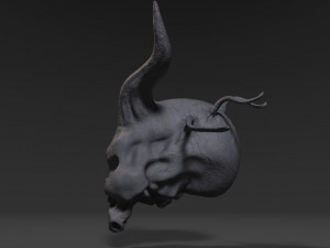 evil skull Modèle 3D