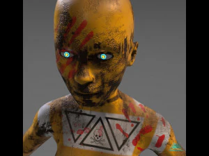 android tribe girl 3D Model