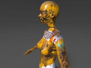 android tribe girl 3D Модель