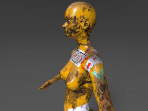 android tribe girl 3D Model