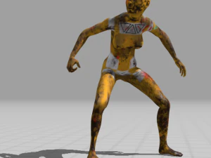 android tribe girl 3D Model