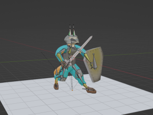 Fox warrior Model 3D