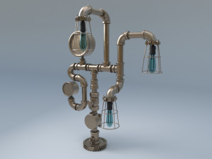 steampunk lamp 3D मॉडल