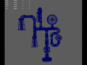 steampunk lamp 3D मॉडल