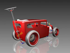 핫로드 유모차 3D 모델