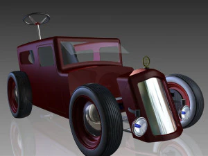Hot rod baby stroller 3D Model