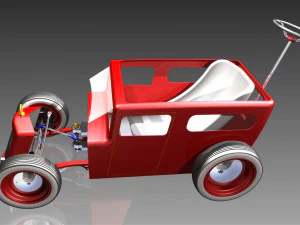 Hot rod baby stroller 3D Model