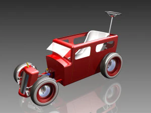 Hot rod baby stroller 3D Model