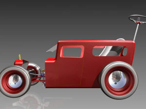 Hot rod baby stroller 3D Model