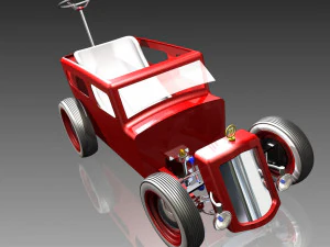 Hot rod baby stroller 3D Model