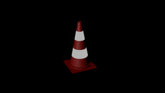 traffic cone 3D Модель .c4d .max .obj .3ds .fbx .stl .blend 