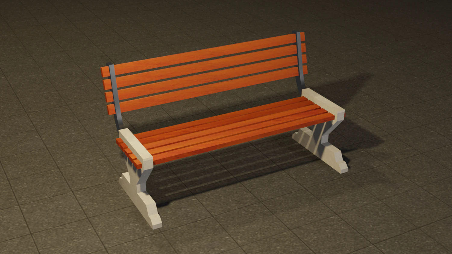 bench 3D Model .c4d .max .obj .3ds .fbx .stl .blend 