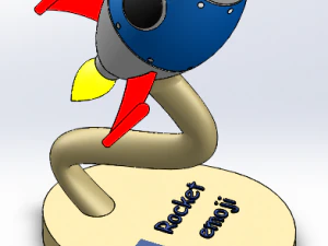 Emoji de foguete 3D do Facebook Modelo de Impressão 3D