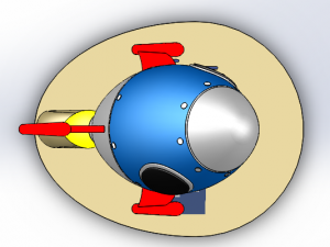 3d facebook rocket emoji 3D Baskı Modeli