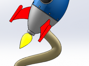 3d facebook rocket emoji 3D Baskı Modeli