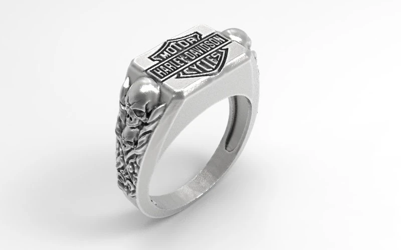 ring harley davidson 3D Print Model .c4d .max .obj .3ds .fbx .stl .blend 