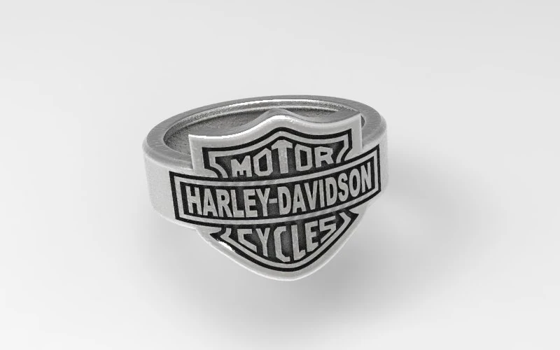 ring harley davidson 3D Print Model .c4d .max .obj .3ds .fbx .stl .blend