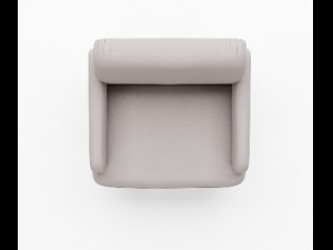 light gray fabric arm chair Modelo 3D