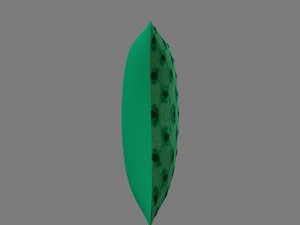 green polka pillow Modello 3D