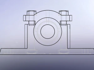 assembly of plummber block 3D Model