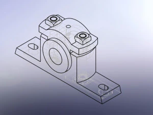 assembly of plummber block 3D Model