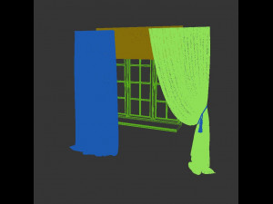 two-color light curtains roman blind 3Dモデル