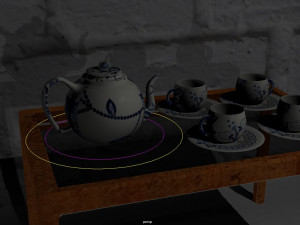 cup saucer and teapot 3Dモデル
