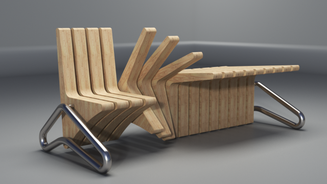 wooden seat 3D-Modell .c4d .max .obj .3ds .fbx .stl .blend 
