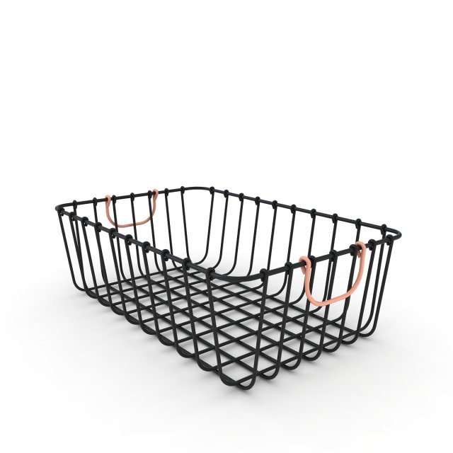 antique pewter decorative wire basket 3D-Modell .c4d .max .obj .3ds .fbx .stl .blend 