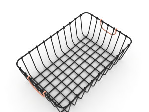 antique pewter decorative wire basket 3D-Modell