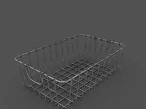 antique pewter decorative wire basket 3D-Modell