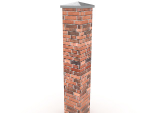 brick pillar Modelo 3D
