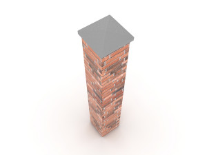 brick pillar Modelo 3D