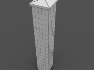 brick pillar Modelo 3D
