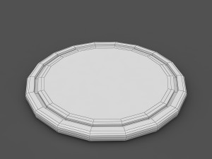 round chopping board Modèle 3D