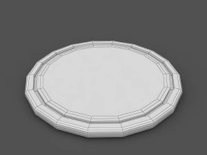 round chopping board 3D Model