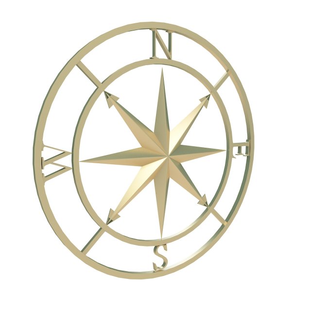 compass rose 3D मॉडल .c4d .max .obj .3ds .fbx .stl .blend