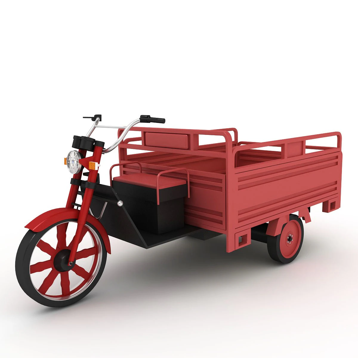 electric utility tricycle 3D Model .c4d .max .obj .3ds .fbx .stl .blend