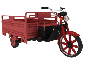 electric utility tricycle 3D मॉडल