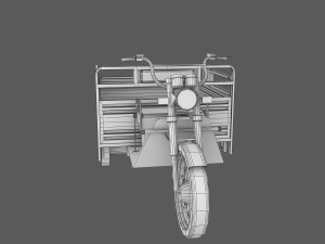 electric utility tricycle 3D मॉडल