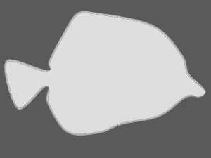 yellow tang tropical fish 3D Модель