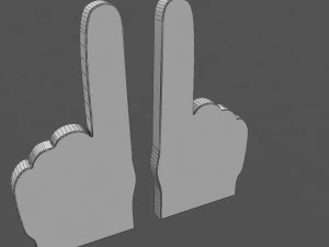 foam finger 3D Model