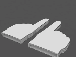 foam finger 3D Model