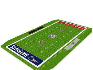 campo de futebol americano Modelo 3D