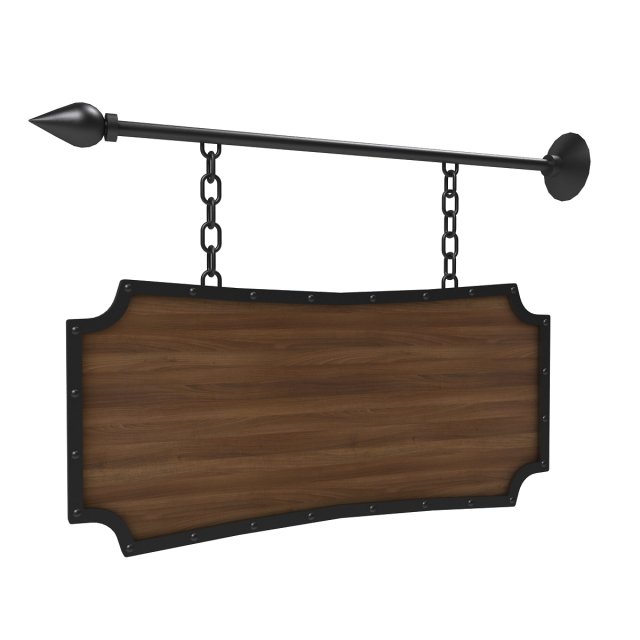 hanging sign 3Dモデル .c4d .max .obj .3ds .fbx .stl .blend 