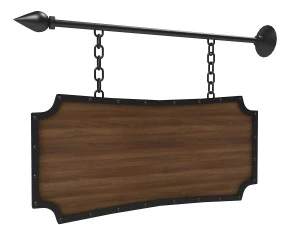 висячий знак 3D Модель