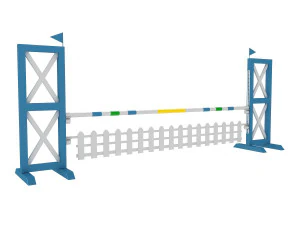 obstáculo de salto de caballo Modelo 3D