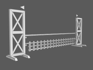 horse jump obstacle 3D Model