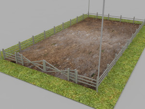 horse jump riding arena 3D Model